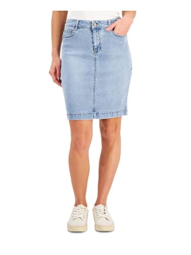 Charter CIub Womens Niagara Wash Denim Skirt