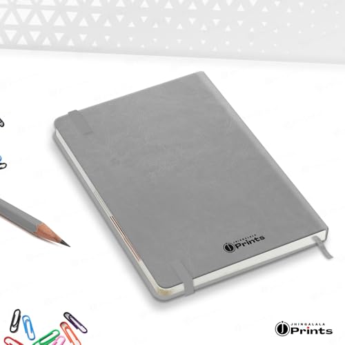Image of Jhingalala Diaries - Hard Bound Leather Cover 2026 Diary with 365 Dates I Daily Planner Diary 2026 With Calendar | Size A5 15x21 cms (Grey)