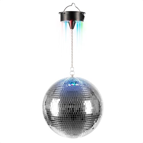Ibiza - DISCO1-30 - 30cm Durchmesser Facettenkugel mit 18 LED Sockel und...