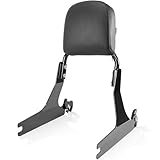 kekykm Passenger Backrest Sissy Bar For Harley Dyna Street Bob FXDB Low Rider FXDL FXDLS 2006-2017 Super Glide FXD 06-14 Wide Glide FXDWG 06-08 CVO FXDSE 07-08 Gloss Black Quick Release Bracket