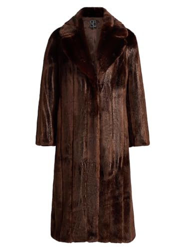 Mercer Collective, Mink Stripe Faux-Fur Coat, Medium, Mink