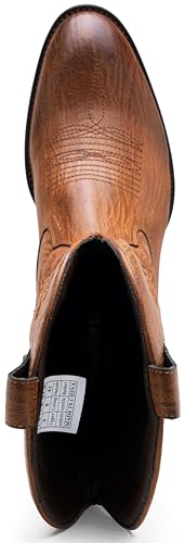 Image of Jousen Cowboy Boots for Men Round Toe Side Zipper