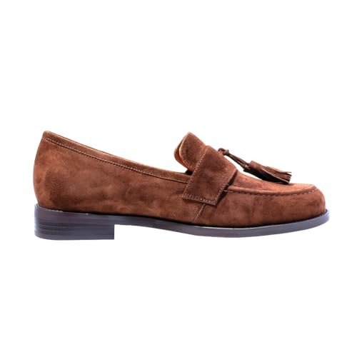 Image of ONEENO Women's Casual Flat Suede Tassel Loafer