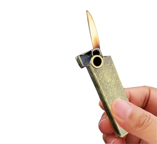 Encendedor metálico retro para queroseno, portátil y recargable miniatura 2