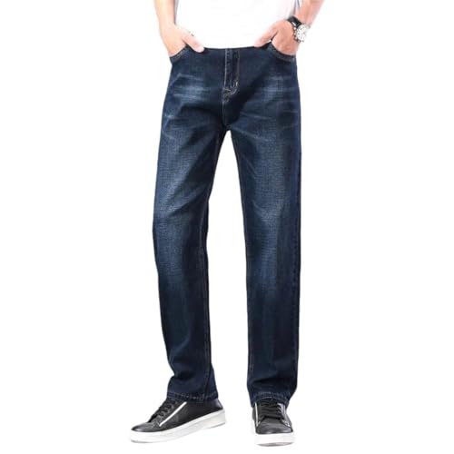 Men's Fashionable Business Jeans, Classic Casual Stretch Slim-fit ice Silk Y2K Pants.