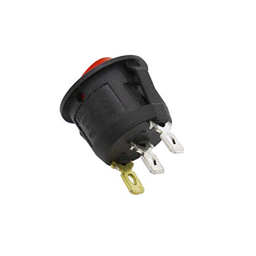 Image of Electronic Spices 3PIN Rocker Switch Round Switch 10A 125V AC with LED Light PACK OF 5