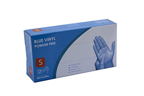 Robinson Young - Guantes de vinilo, tamaño pequeño, sin polvo, color azul, 440 g