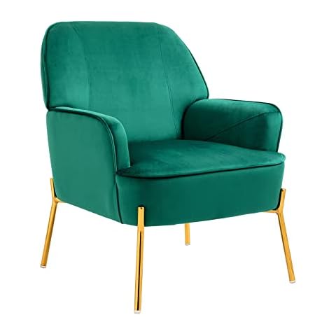 Sillón de Terciopelo Verde Sepnine Moderno para Salón y Dormitorio Cover