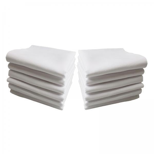 merishopp 2x12Pcs Pure White Handkerchiefs Set Cotton Hankies Pocket Square Party-picture-30