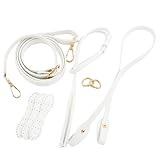 YROHGKPN Vielseitige verstellbare Kordelzug Schultertaschengurte, handgefertigter Stroh Rattan Eimertaschengriff, Ersatzzubehör Kits, Webset