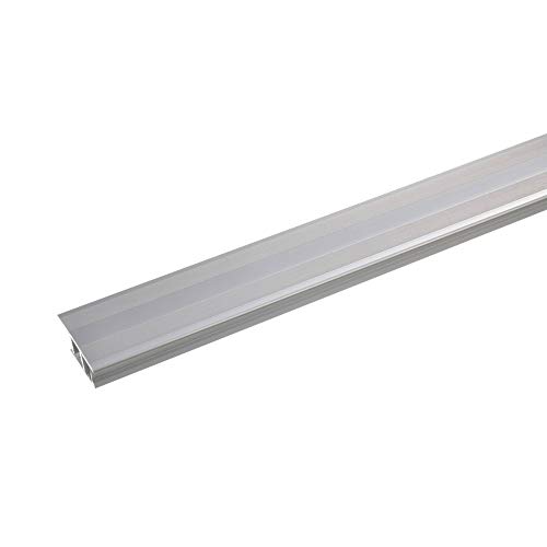 Preisvergleich Produktbild acerto 36945 Übergangsprofil Aluminium, 2-teilig - 90cm, 7-10mm edelstahlfarbig * Rutschhemmend * Kratzfest / Übergangsleiste für Teppich-Boden, Laminat & Parkett / Alu-Übergangsschiene,zum Klicken