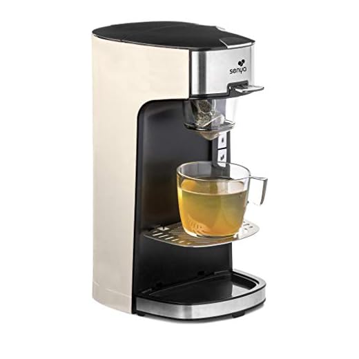 Senya SYBF-CM013-C Machine Tea Time, théière électrique Compatible thé en Vrac ou en Sachet, avec infuseur Amovible, Crème 1400 W, 0.55 liters