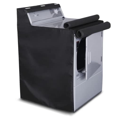 AKEfit Washing Machine Cover,Waterproof Dustproof Washing Cover with Zipper,Fit for Outside Top or Front Load Washer/Dryer,27'W x 26'D x 43'H-Black
