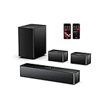 ULTIMEA 5.1 Sound Bar for Smart TV, with Dolby Atmos, 410W Peak Power, Surround Sound System for TV, Wireless Subwoofer Bass Boost, Surround Adjustable, APP Control, Poseidon D60(New 2025 Model)