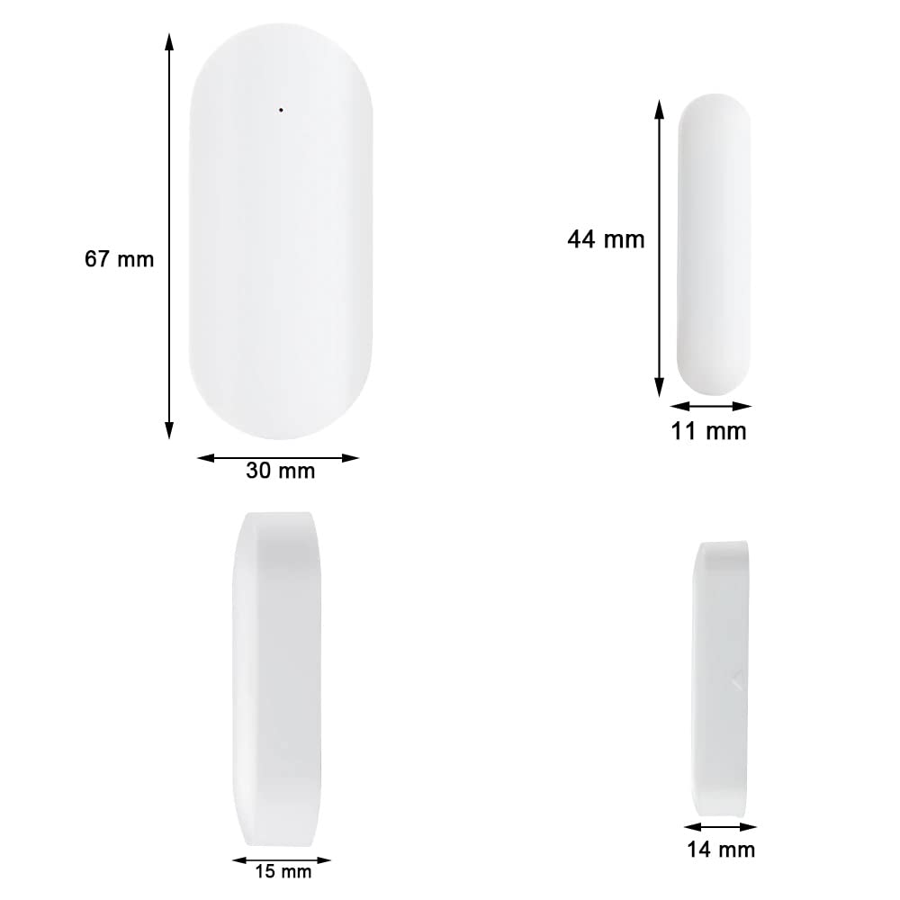 Sensore di allarme per porta/finestra senza fili, 433 MHz MF-68 - Interruttore Magnetico, Rilevatore di Contatto, Segnalazione per Sistema di Allarme di Sicurezza Anti-Intrusione