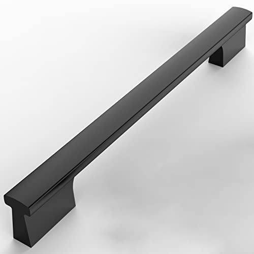 Amerdeco 10 Pack Matte Black Cabinet Pulls 7.5 Inch(192MM) Hole Centers Kitchen Cabinet Handles Hardware Kitchen Handles for Cabinets Cupboard Handles Drawer Pulls