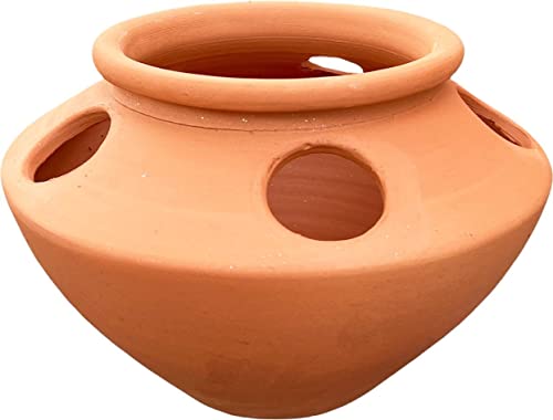 1 Unidad Maceta Barro FRESERA con Agujeros Exterior APILABLE - para Fresas, Flores O Plantas (REF22 - 30 X 21 CMS) Cover