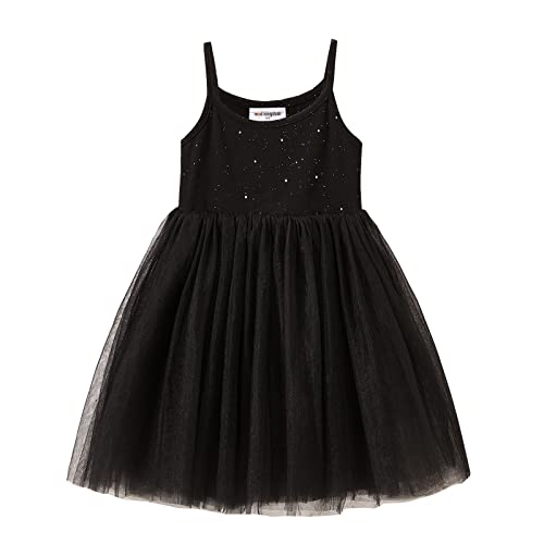 Vestido de verano para niñas Mud Kingdom con acabados finos y tul de lentejuelas
