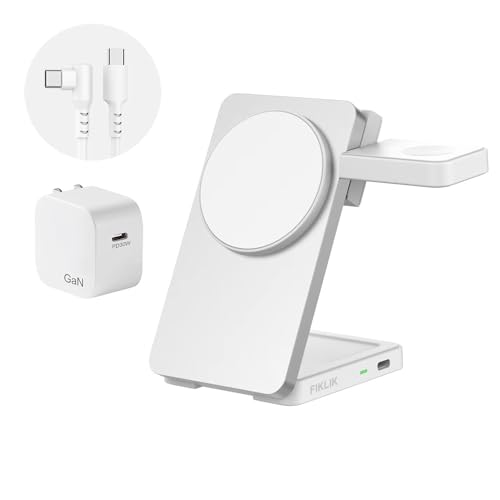 Amazon.co.jp: FIKLIK Poker 3-in-1 ワイヤレス充電ステーション｜Qi2