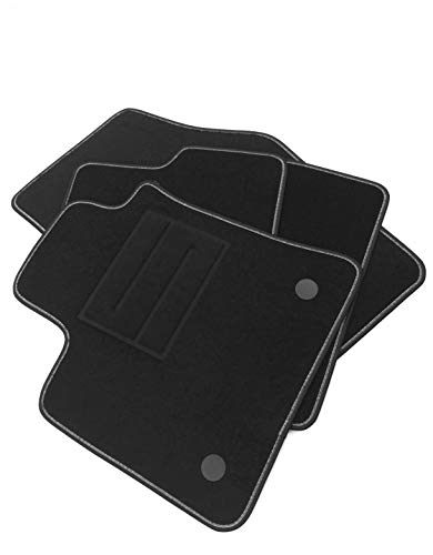 ASC Alfombrillas Megane 4 Serie alfombras Coche con talonera y Botones