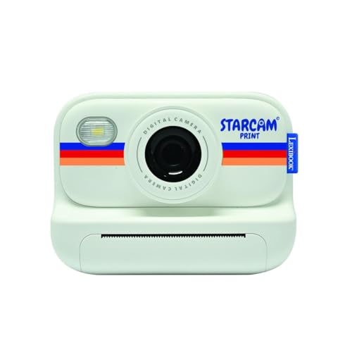 Lexibook, STARCAM Print HD, cámara con Impresora instantánea, Foto, Video, Selfie, música, Funciones de Juegos, Kit de personalización y Tarjeta SD de 32 GB incluida, Blanco, DJ165
