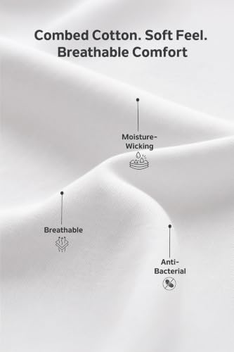 Image of Van Heusen Men's White Cotton Vest - Pack of 1 |100% Combed Cotton for extra softness | Moisture‑Wicking, Stay‑Fresh Tech, Label‑Free Comfort | Breathable | Ribbed Fabric |Doesn't lose shape |Regular Fit Sleeveless Innerwear Style | 10073