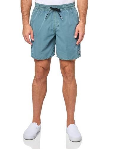 Volcom Men's Standard 17-inch Elastic Waist Surf Swim Trunks, Service Blue