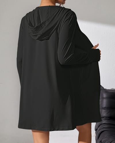 Bsubseach Women's UPF 50+ Swim Cover Up Sun Protection Hoodie SPF Jacket Lightweight Zip Long Sleeve Swimsuit Beach Cover Ups4