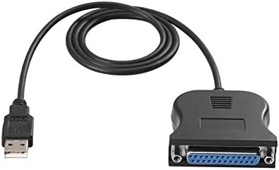 Usb To Printer Db25 25-Pin Parallel Port Cable Adapter - Black Bi-directional Parallel Interface Communication USB to 25 Pin DB25 Parallel Printer Cable Adapter Cord Converter