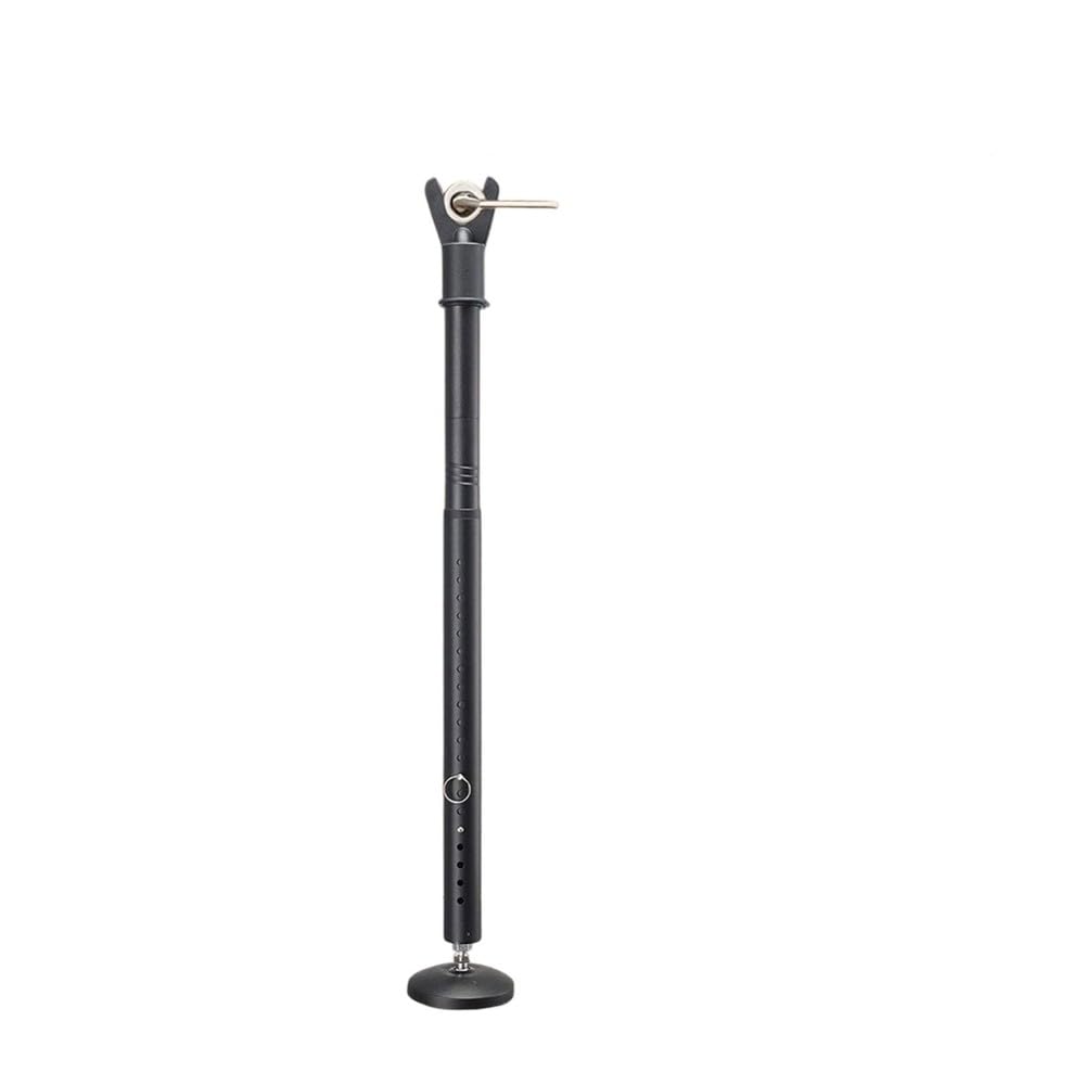Jnchdghwa Black Door Security Bar, Burglar Door Stopper Stick Upgraded Anti-Slip Base, Adjustable 28-52" Safety Jammer