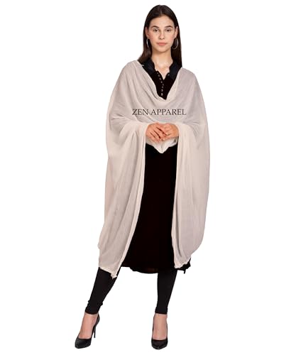 Image of Zen Women's Solid Premium Cotton Dupatta 2.25 Meters 100% Pure Cotton