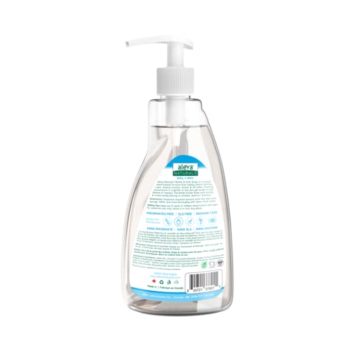 Aleva Naturals Hypoallergenic Bottle And Dishwash Liquid, Plant-Based & Fragrance-Free Formula, Dish Soap To Clean Baby Feeding Cups, Breast Pumps - 500 Ml, 16.91 Fl Oz #TOP1