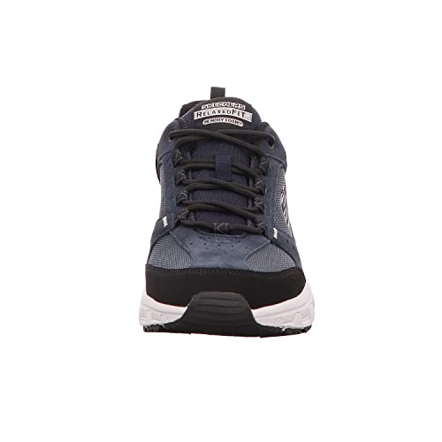 Skechers Herren Oak Canyon Sneaker, Navy Leather Pu Mesh Black Trim, 43 EU