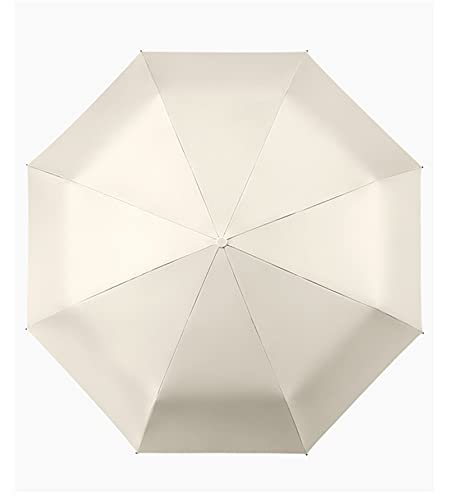 Choedii Sun Umbrella Uv Protection Compact Portable Ultra Light Weight Parasol Travel Rain Umbrella For Walking Women Waterproof Folding Umbrella 8 Ribs 0.59 Lbs (Ivory Manual) #TOP3