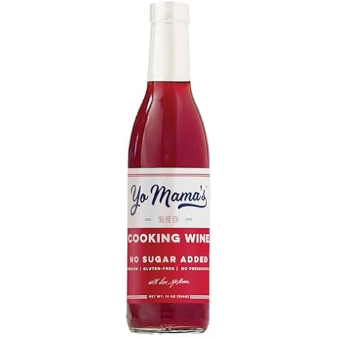 Yo Mama's Foods Premium Red Cooking Wine | Pack of (3) | No Sugar Added, Gluten Free, No preservatives, Use for Cooking, Marinades, & Dressings Cover