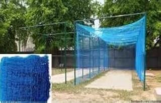 Nylon 70x10 Feet Ground Boundary and Practice Cricket Net (Blue)