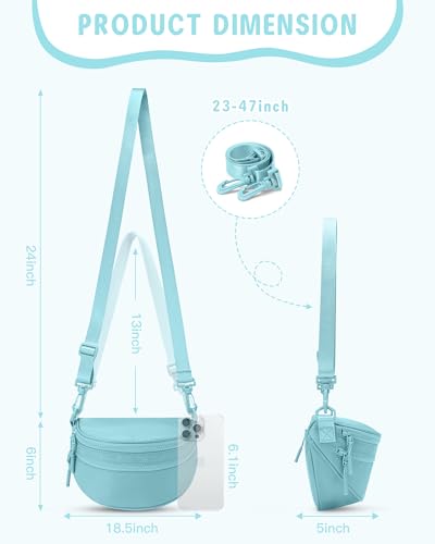 Image of Gitus Gifts for 6 7 8 9 10 Year Old Girls Purse Mini Nylon Crossbody Shoulder Bum Bags with Adjustable Straps