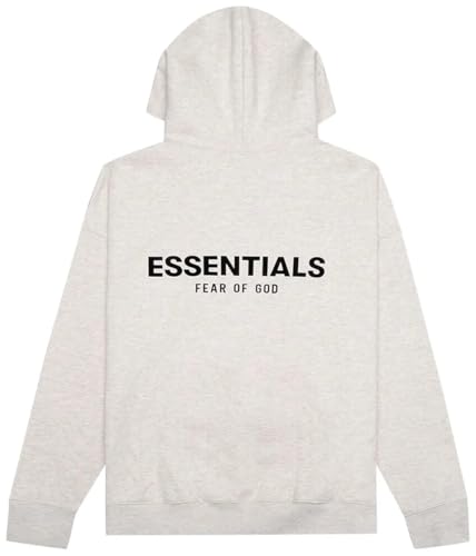 Essentials KIDs Pullover Hoodie Cotton Blend (US Age 10 Years Light Oatmeal Hoodie)