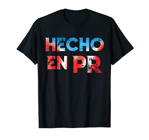 Hecho en PR Bandera Puerto Rico Bandera Colores Camiseta