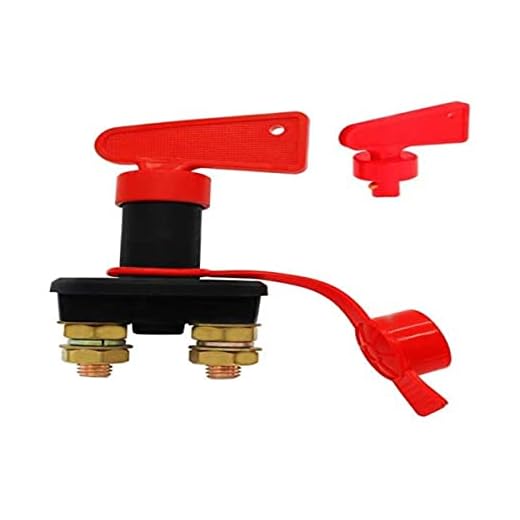 SeeKool Sezionatore di batteria veicolo Auto auto camion barca scollegare Cut Off con chiave estraibile (nero + rosso)