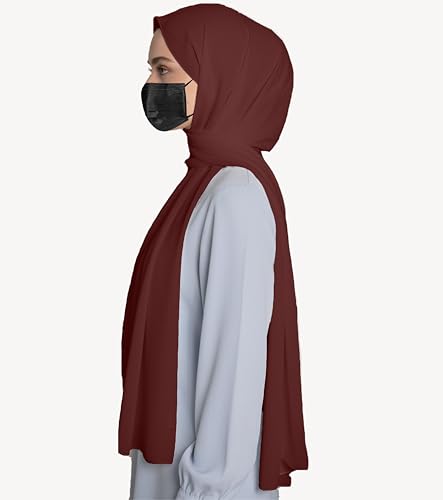 Image of Premium Georgette Hijab for Women, Lightweight and Breathable | 180x70 cm