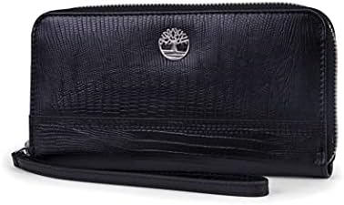 Timberland Women's Leather RFID Zip Around Wallet Clutch with Wristlet Strap