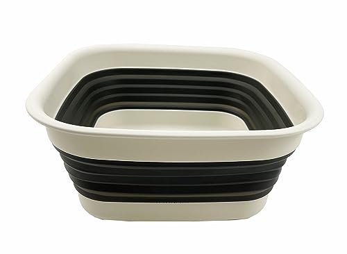 Bañera de plástico plegable rectangular de 8 litros para fregar platos y ropa en casa 5