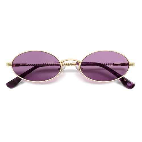 Retro Oval Cat Eye Sunglasses for Women Y2k Trendy Narrow 90s Sunnies Designer Sun Glasses AP3721