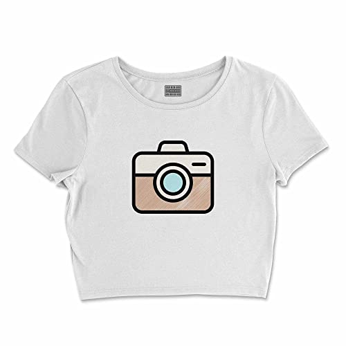 T-Shirt Blanc Court en taille S confection soignée Buwtswi