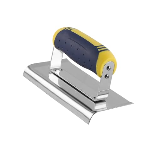 Ieron Winkelkelle aus Edelstahl, Verputzwerkzeug, Wandreparaturwerkzeug, Beton-Handtrimmer, Betontrimmer mit gebogenem Ende, Zementtrimmer, Bauhelfer