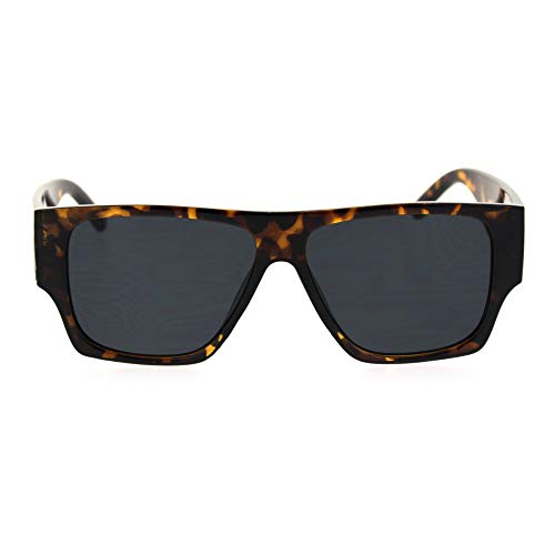 Mens Thick Arm Flat Top Gangster Mob Plastic Sunglasses2