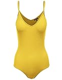 HATOPANTS Tank Top Bodysuits Sexy Ribbed Strappy V-Neck Sleeveless Jumpsuit VIBRANTYEL S