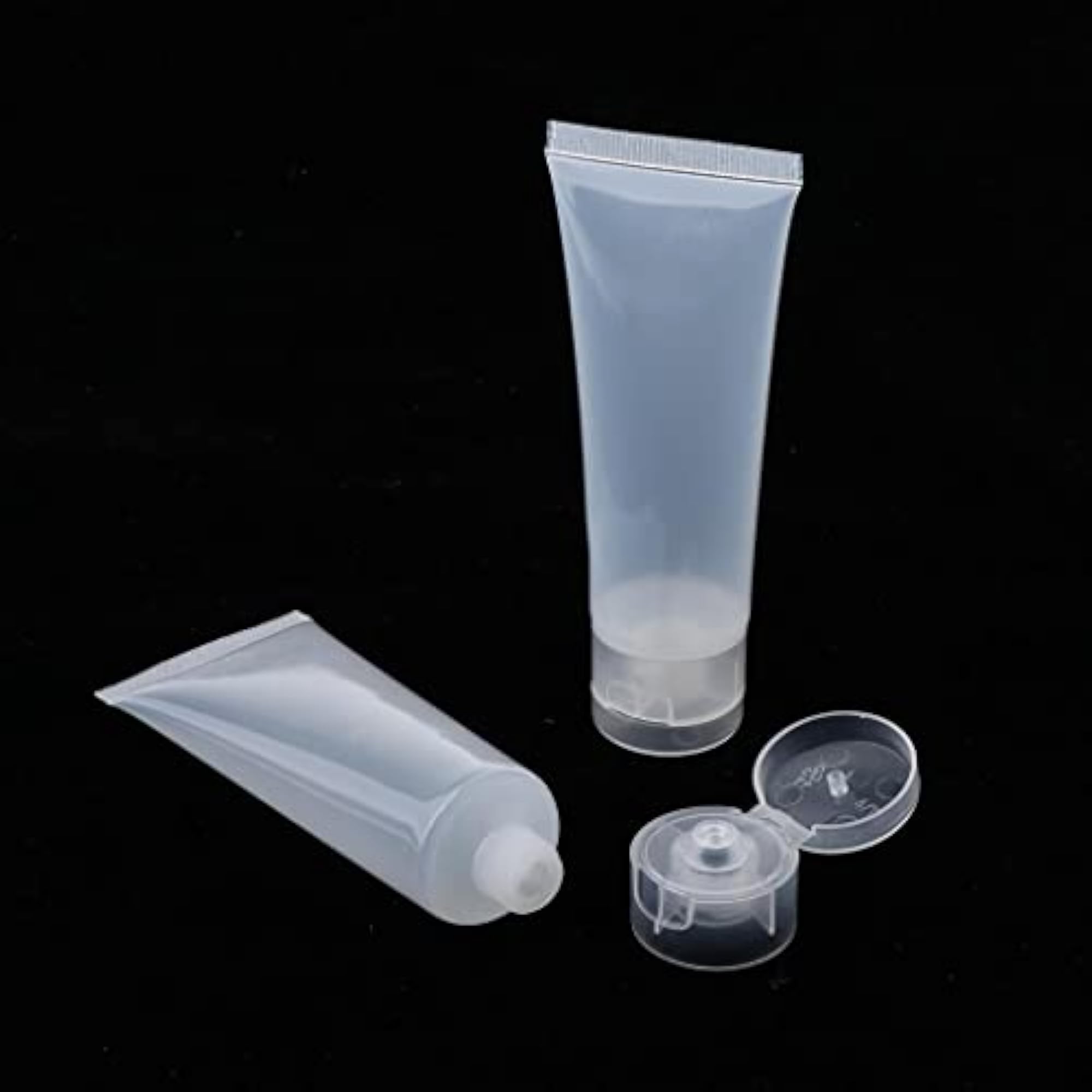 80x Mini 50ml Empty Cosmetic Soft Tubes Flip Cap