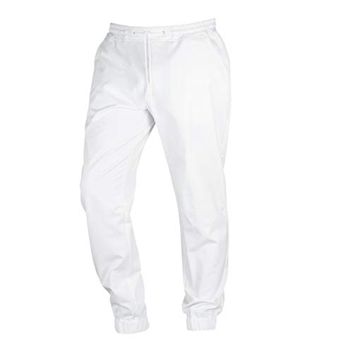 BP Med Trousers 1737-698-0021 Komforthose für Herren - Elastischer Bund - 47% Baumwolle, 47% Polyester, 6% Elastolefin - Normale Passform - Größe: Mn - Farbe: weiß